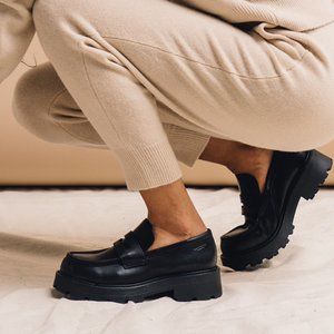 New Vagabond Cosmo 2.0 black chunky leather loafers EU Size 40